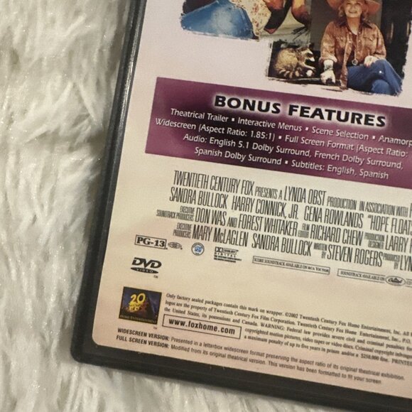 Hope Floats DVD tested working Sandra Bullock rated pg-13 - Picture 3 of 6